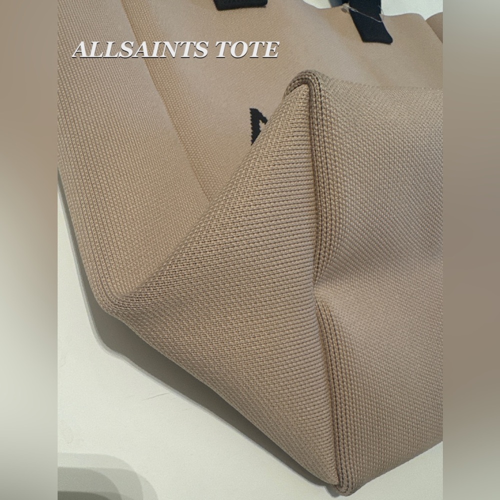ALLSAINTS IZZY LARGE LOGO KNITTED TOTE BAG - Picture 12 of 16